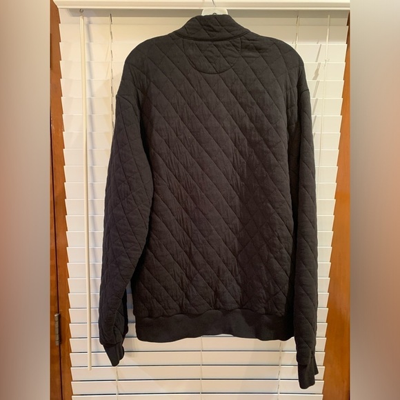 Daniel Cremieux Quilted Black Sweatshirt Size Large - Picture 2 of 5